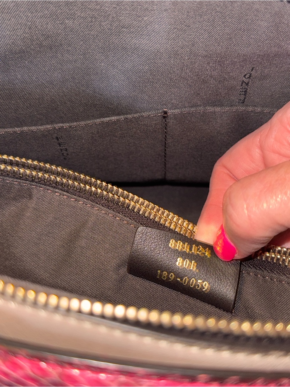 Fendi Taupe BY THE WAY BAG with Pink PYTHON Handles and Beige PYTHON Clochette - Picture 7 of 10